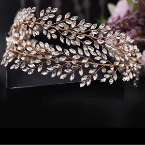 Elegant Gold and Silver Leaf Headband